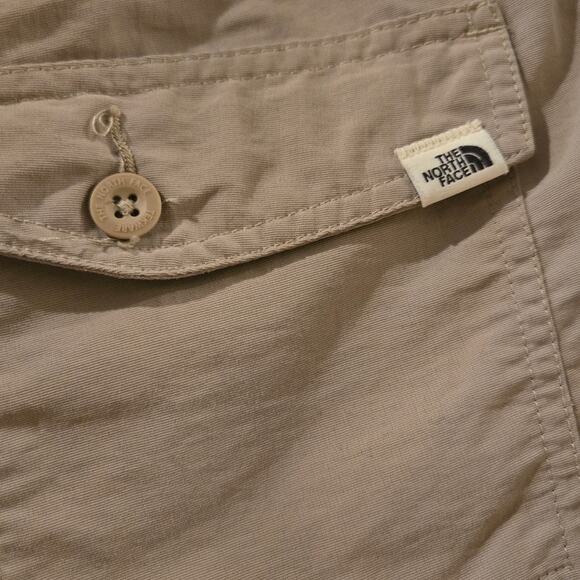 The North Face TNF Hiking Travel Outdoor Nylon Stretch Shorts Beige Size 6 - Picture 4 of 11